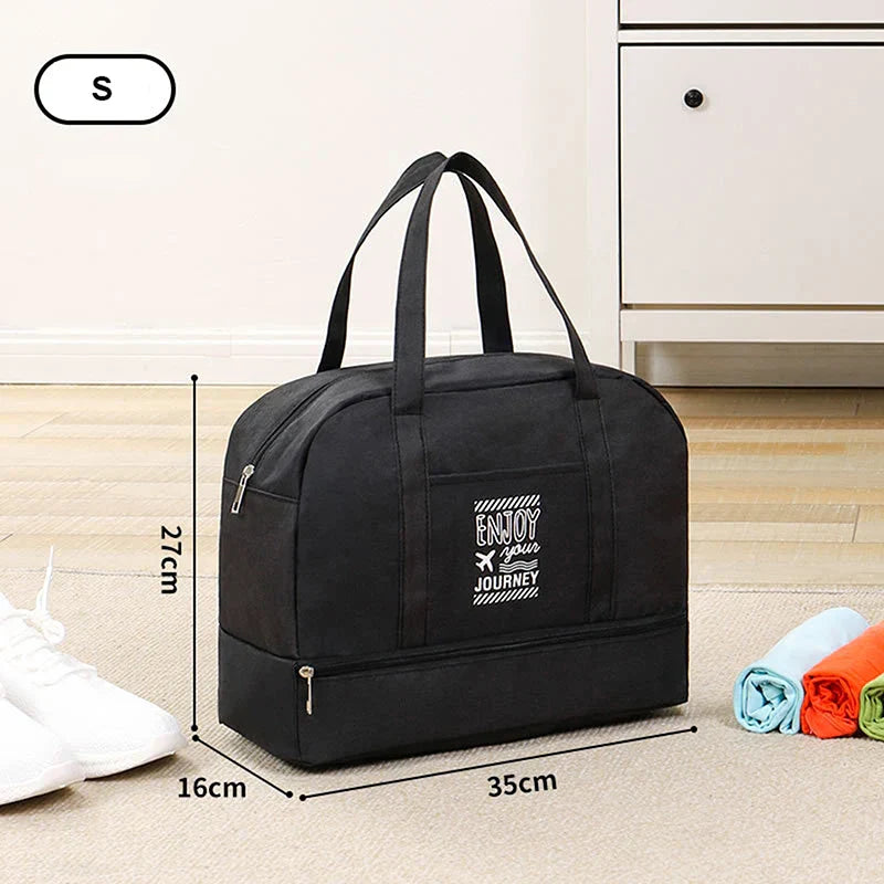 Lugviva Sac de voyage pliable pour femmes | Grand sac de week-end en tissu Oxford | Sac à main pour voyages, quotidien et sport