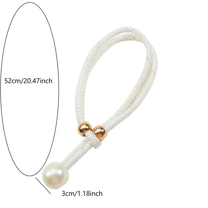 Ruban décoratif Perlina | Avec perles en plastique et détail floral | 52 × 3 cm | Pour cadeaux, déco & projets DIY