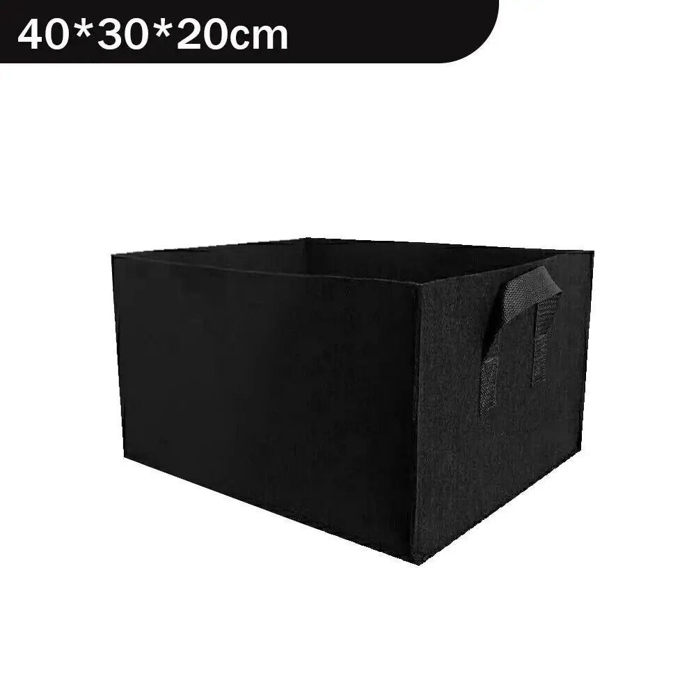 Florabrix Sac de Plante | Sac de Plante Rectangulaire en Tissu Non Tissé | Avec Poignées & Drainage | Pour Légumes, Fleurs & Herbes