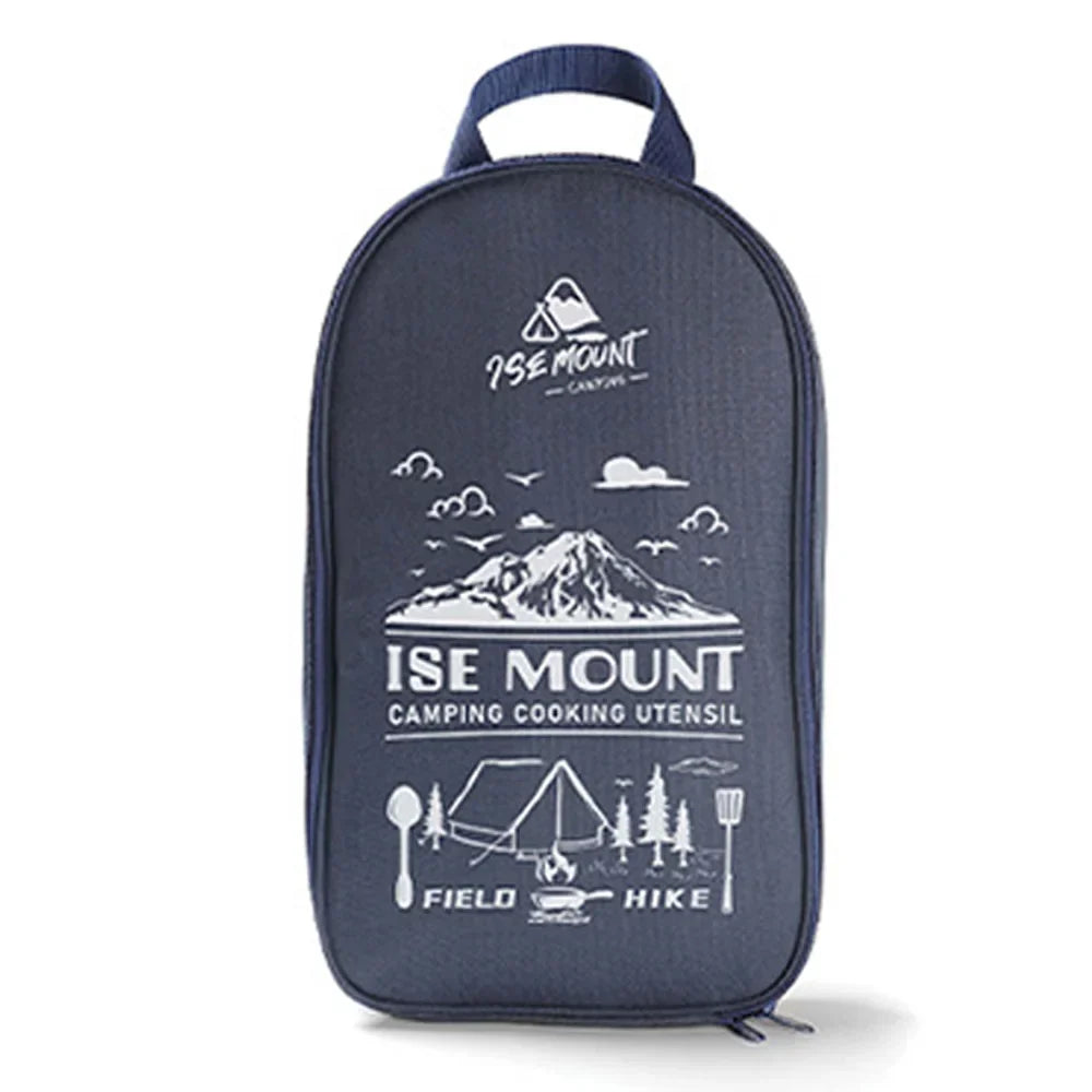TerraChef AdventureKit Ensemble de cuisine de camping 9 pièces | Inclus : sac de rangement | Accessoires de cuisine en acier inoxydable pour l'extérieur | Pour le camping, la randonnée et le barbecue