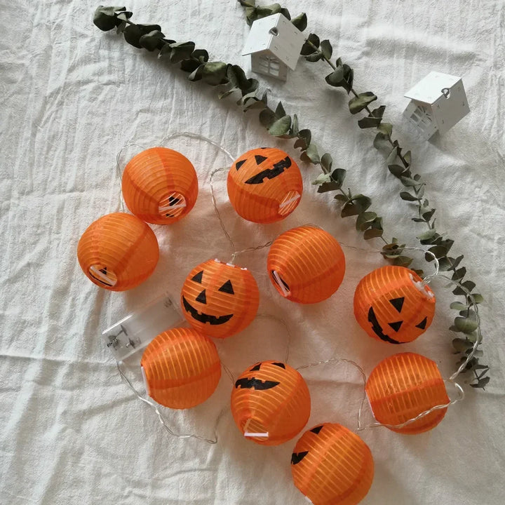 Lumora Glow Halloween Citrouille Guirlande LED | 1,5 m | 10 LEDs Blanc Chaud | Éclairage de Fête & Décoration