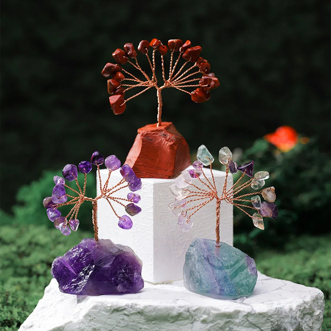 Arbre de Cristal Arbre de Vie | Fait à la main à partir de cristaux naturels | Décoration Feng Shui
