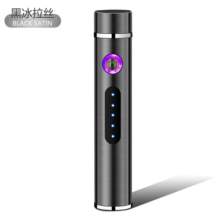 Voltrino Zylinder-USB-Feuerzeug | Technologie à double arc | Rechargeable & Résistant au vent | Élégant boîtier en métal pour hommes
