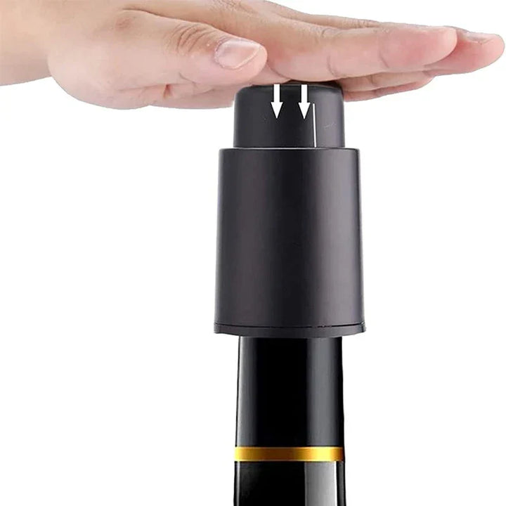 VinoSeal | Bouchon de bouteille de vin sous vide | Avec affichage de date | Silicone alimentaire | Protection des arômes jusqu'à 7 jours