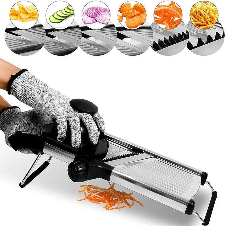 Coupe-légumes SchnittProfi | Mandoline réglable | Lames en acier inoxydable | Pour pommes de terre, tomates et plus