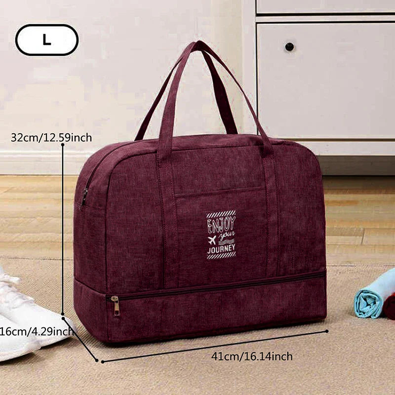 Lugviva Sac de voyage pliable pour femmes | Grand sac de week-end en tissu Oxford | Sac à main pour voyages, quotidien et sport