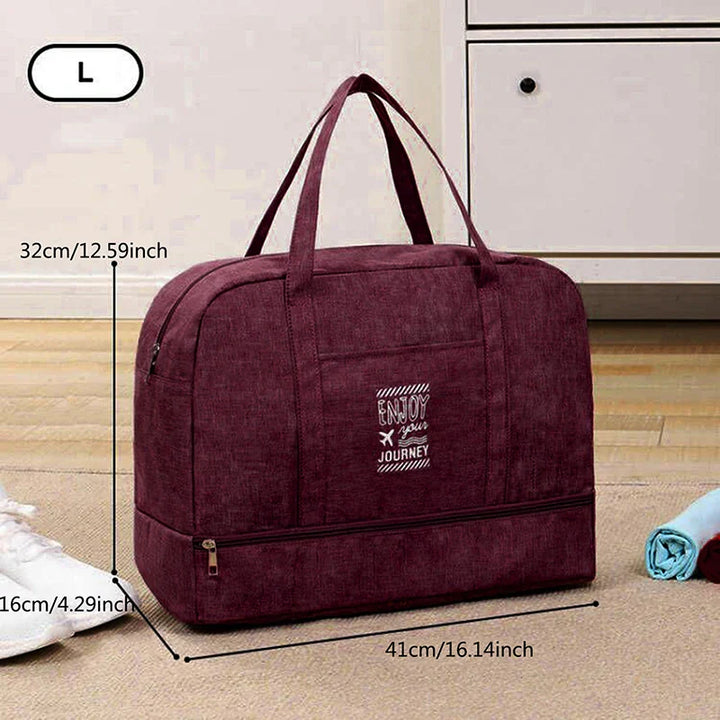 Lugviva Sac de voyage pliable pour femmes | Grand sac de week-end en tissu Oxford | Sac à main pour voyages, quotidien et sport