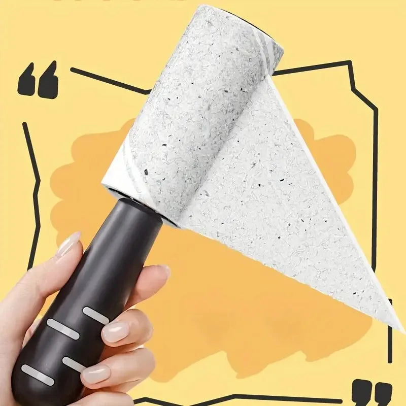 FellFixx Rouleau à peluches Chat | Éliminateur de poils d'animaux au design de chat | Portable & Réutilisable | Pour vêtements & meubles