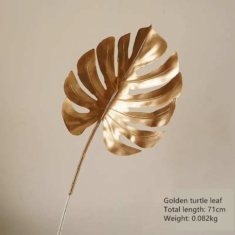 Série Dekoblume Or | Feuilles de palmier, Ginkgo & Eucalyptus | Fleur artificielle 67–84 cm | Mariage & Noël