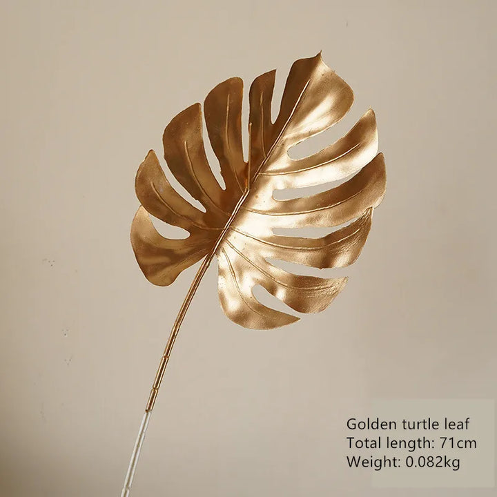 Série Dekoblume Or | Feuilles de palmier, Ginkgo & Eucalyptus | Fleur artificielle 67–84 cm | Mariage & Noël