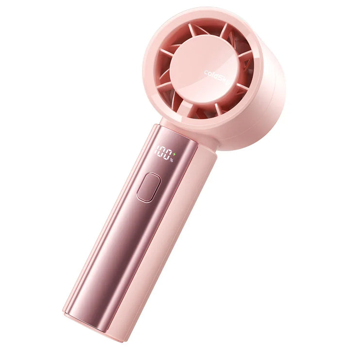 Aeriolo Ventilateur portable à main avec batterie de 4000 mAh | 5 niveaux & 100 niveaux d'intensité | Affichage numérique & double flux d'air pour l'extérieur & les voyages