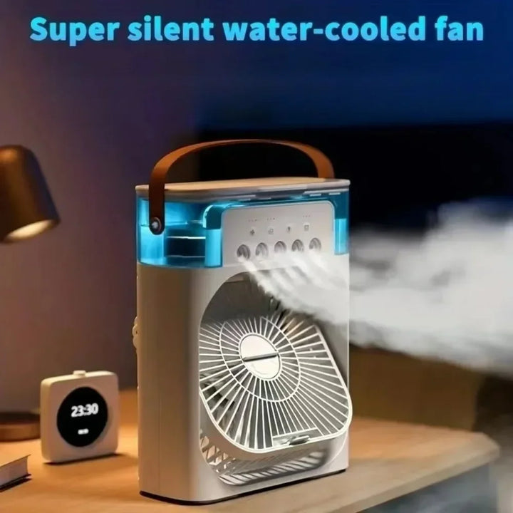 Refroidisseur d'air BrisaAir | Ventilateur à 3 vitesses & humidificateur d'air | Avec minuterie & lumière LED | Réservoir de 600ml