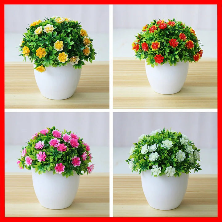 BlütenCharm Fleur Artificielle | Prunier à Cinq Pétales | 7,5×7,5×15 cm