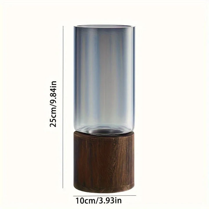 Vase en verre VetroLuxe | Design Rétro | Fait à la main & Élégant | Pour fleurs & Décoration de table