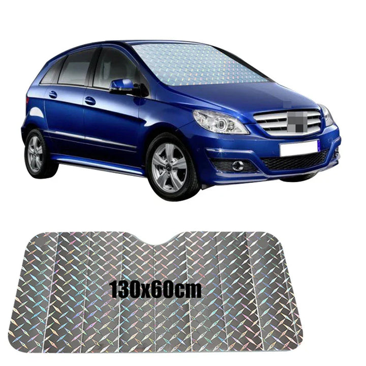 SOLVEX Pare-Soleil Auto | Protection UV & Protection Contre la Chaleur pour Pare-Brise Avant et Arrière | Aluminium Réfléchissant | Universel