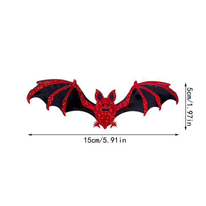 Autocollant mural Halloween BatCave | Décoration de chauve-souris 3D | 12 pièces | Amovible et réutilisable