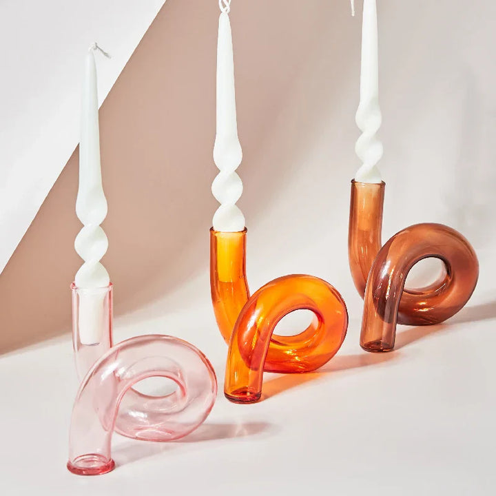 VetroLume | Vase en Verre Fait Main | Verre Borosilicaté Transparent | Vase Décorative Ø12 × H11 cm