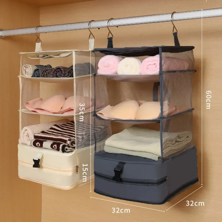 Voyatura Organisateur de Voyage Suspendu | Pliable & Gain de Place | Insère de Valise avec Grande Capacité pour Vêtements & Accessoires