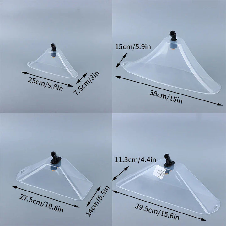 SprayoFan Buse de Protection Contre le Vent | Capuchon de Pulvérisation Résistant au Vent pour Arroseurs de Jardin | Buse en Éventail pour Irrigation Ciblée