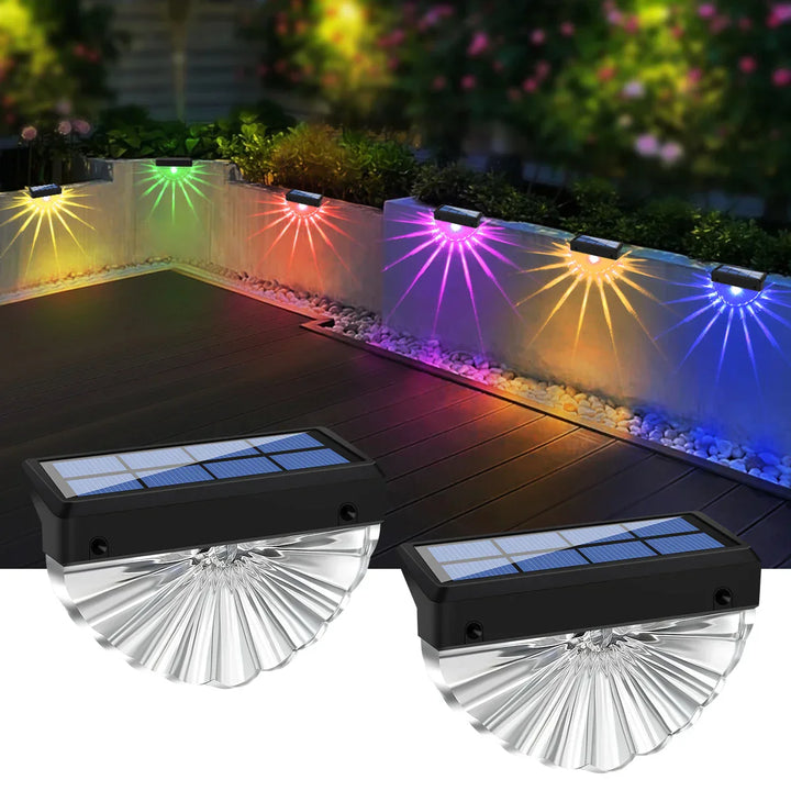 Lampes solaires à LED Lumora Step | Changement de couleur ou blanc chaud | Résistantes aux intempéries IP44 | Pour escaliers, clôtures et terrasses