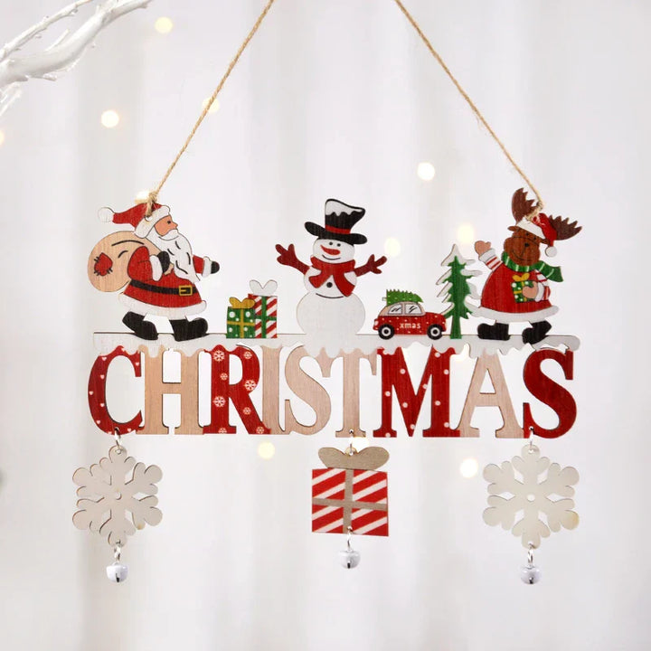Décoration de Noël Gnome Nordique | Bois | Père Noël fait main | Décoration pour arbre, porte & maison