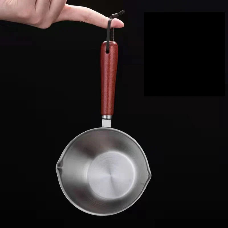 Casserole en acier inoxydable Minari | Fond plat & bec verseur | Idéal pour sauces, lait & purée pour bébé