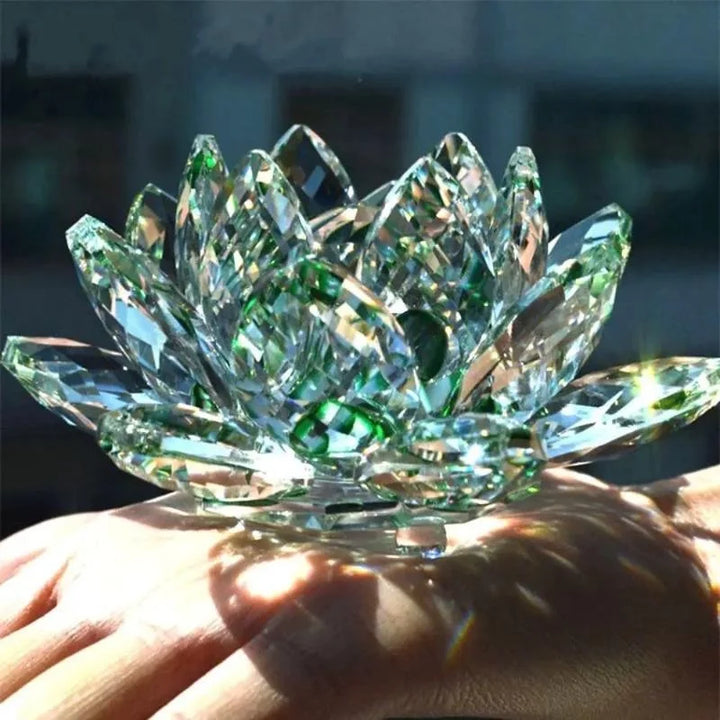 Fleur de Lotus Cristal | Décoration Feng Shui | Symbole de Chance & Harmonie