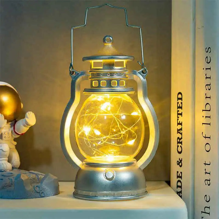 Luminara Lanterne Rétro | Support de Bougie LED | Fonctionne sur Piles & Sûr | Lumière de Table & Décorative 15×7×7 cm