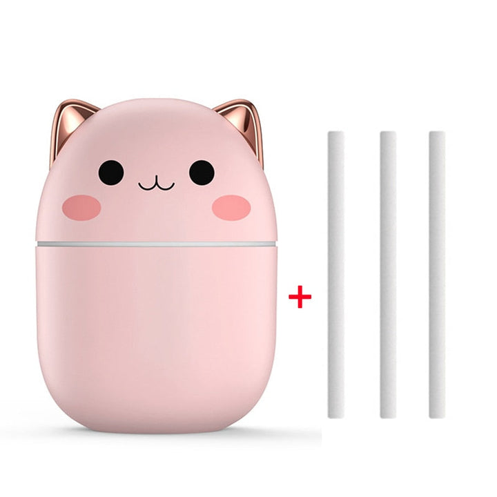 Humidificateur 2-en-1 et veilleuse DreamGlow | 200 ml | Blanc/Rose/Bleu