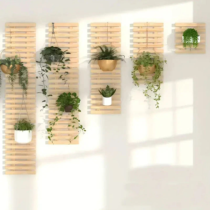 Cadre Floral Boho | Bois Massif | 30×30 cm | Décoration Murale Artisanale