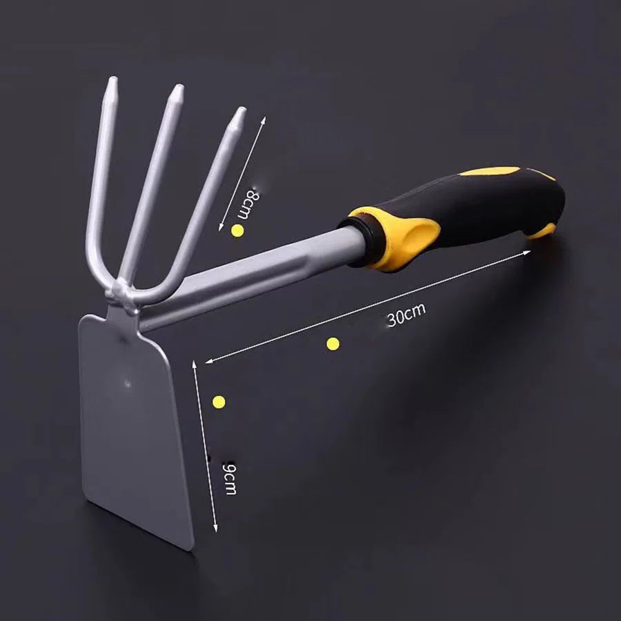 Ensemble d'outils de jardin Groviva 4 pièces | Acier inoxydable | Binette & Pelle | Pour creuser, planter & désherber