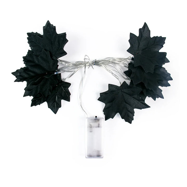 Guirlande d'automne AutumnGlow | 1,5 m | Décoration feuilles d'érable & citrouilles | 5 LED Blanc chaud