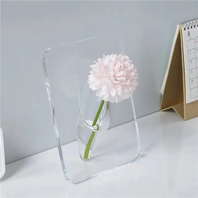 Vase Cadre Photo Florava | Transparent & Polyvalent | Pour Fleurs & Photos | 15x20 cm