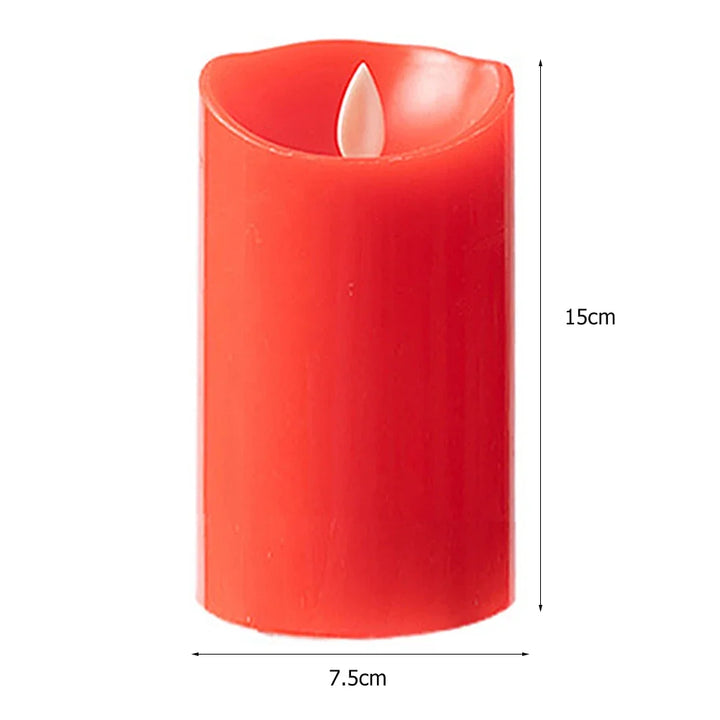 Flamara Glow Bougie LED-Stumpen avec Flamme Mobile | 5 Tailles | Effet Cire Réelle & Fonctionnement sur Piles | Sûr & Sans Fumée
