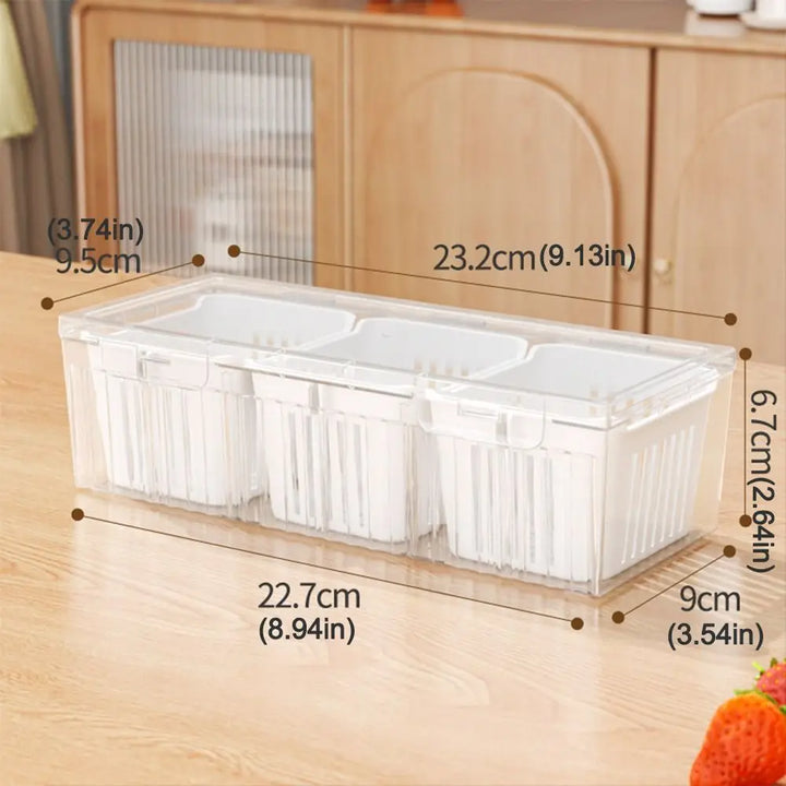 Organixo | Boîte de rangement | Compacte & Empilable | ABS | 22,7 x 9 x 6,7 cm