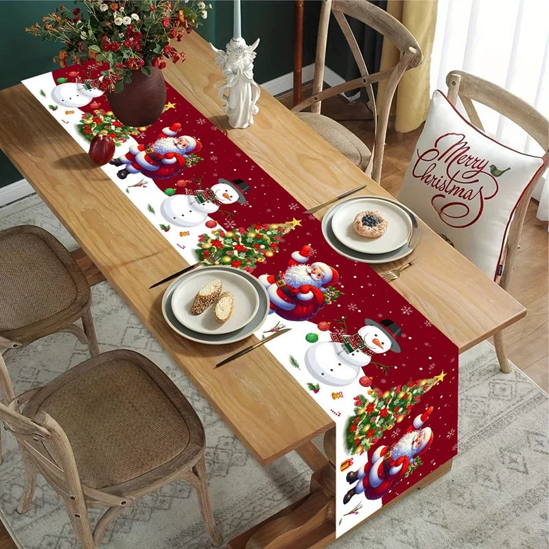 Chemin de table de Noël Festivia | 180×35 cm | Élégant & Festif | Décoration de table pour Noël & Nouvel An 2025/2026