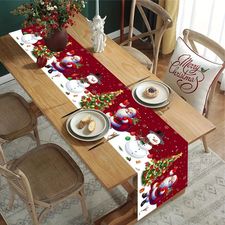 Chemin de table de Noël Festivia | 180×35 cm | Élégant & Festif | Décoration de table pour Noël & Nouvel An 2025/2026