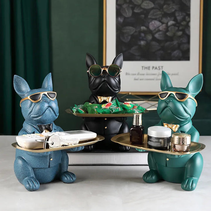 Décoratif en résine Bulldog Decodoggo | 26 cm | En résine | Élégant & Fonctionnel | Pour clés & petits objets