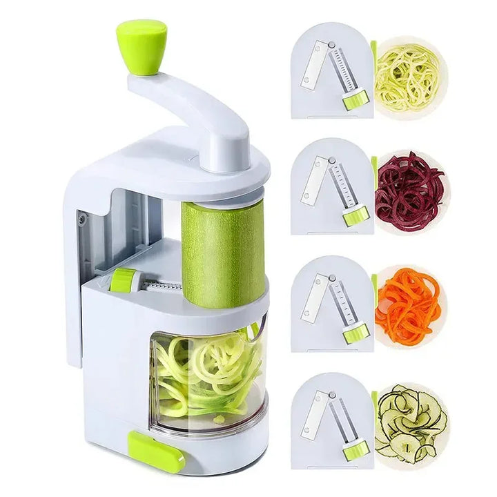 Coupe-légumes SpiralPro 4-en-1 | Coupe-légumes vertical avec ventouse | Pour Zoodles, salades et spaghetti de légumes