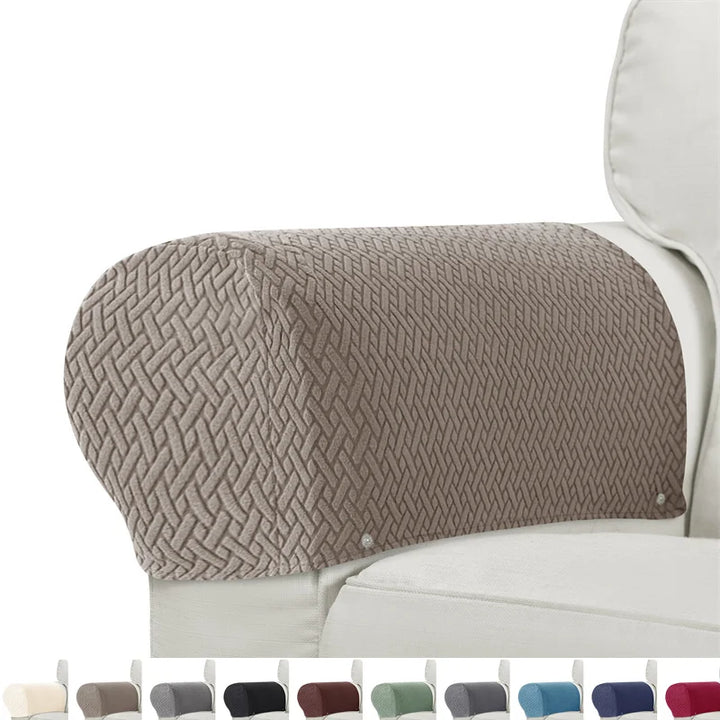 Ensemble de 2 housses de bras de fauteuil et de canapé Armluxe | Tissu jacquard | Protection contre la poussière et la saleté | Antidérapant et lavable