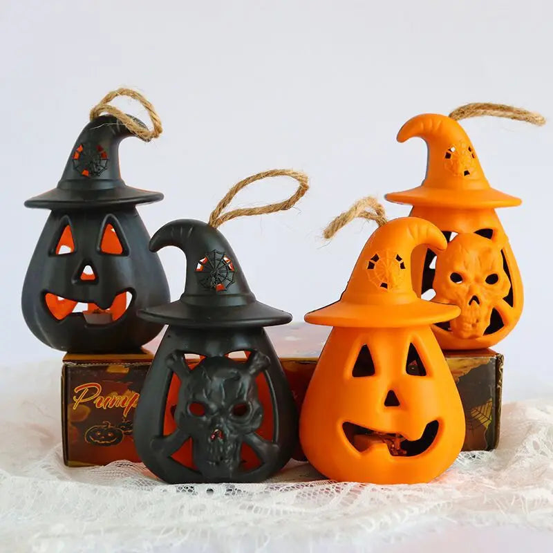 Lanternes Halloween Portable Pumpkin Glow pour enfants | Lumière LED | Décoration d'ambiance