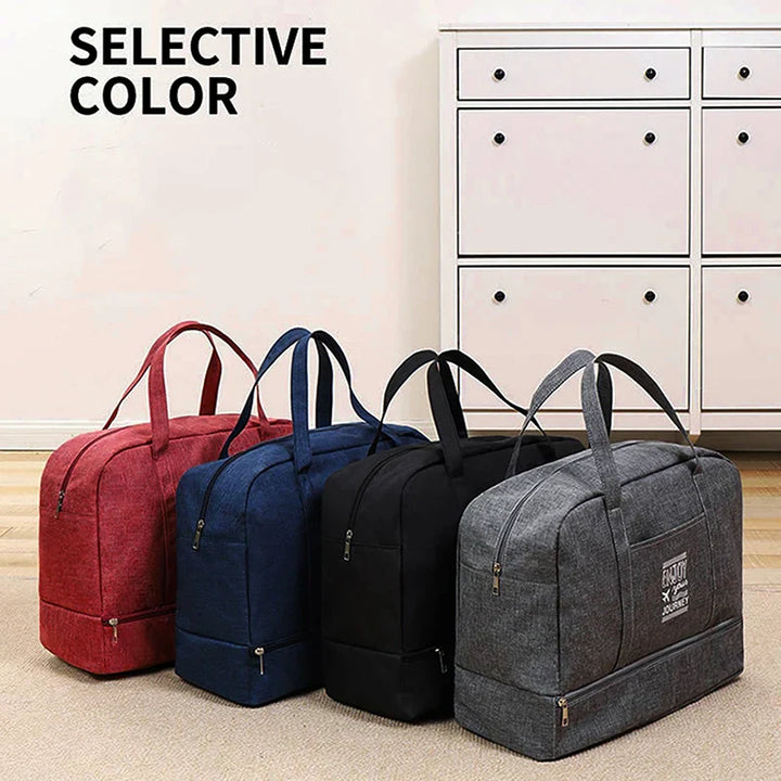 Lugviva Sac de voyage pliable pour femmes | Grand sac de week-end en tissu Oxford | Sac à main pour voyages, quotidien et sport