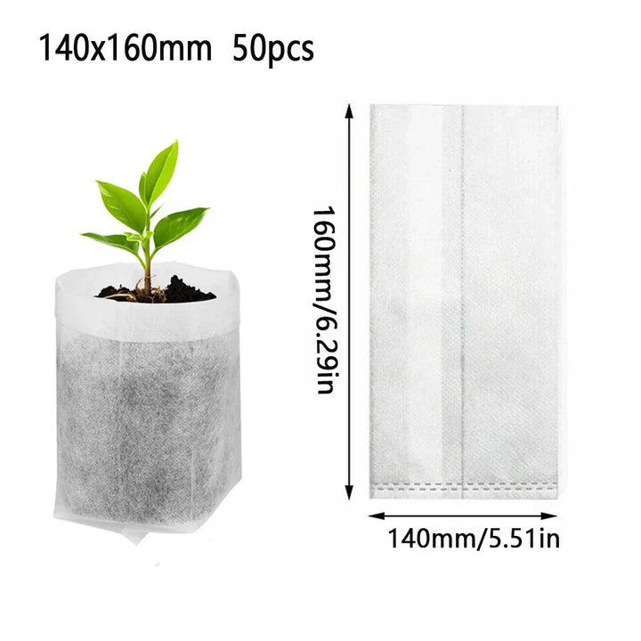 Sacs de plantation BioGrow | Biodégradable | Respirant & Amical pour les racines | Set de 25 à 100