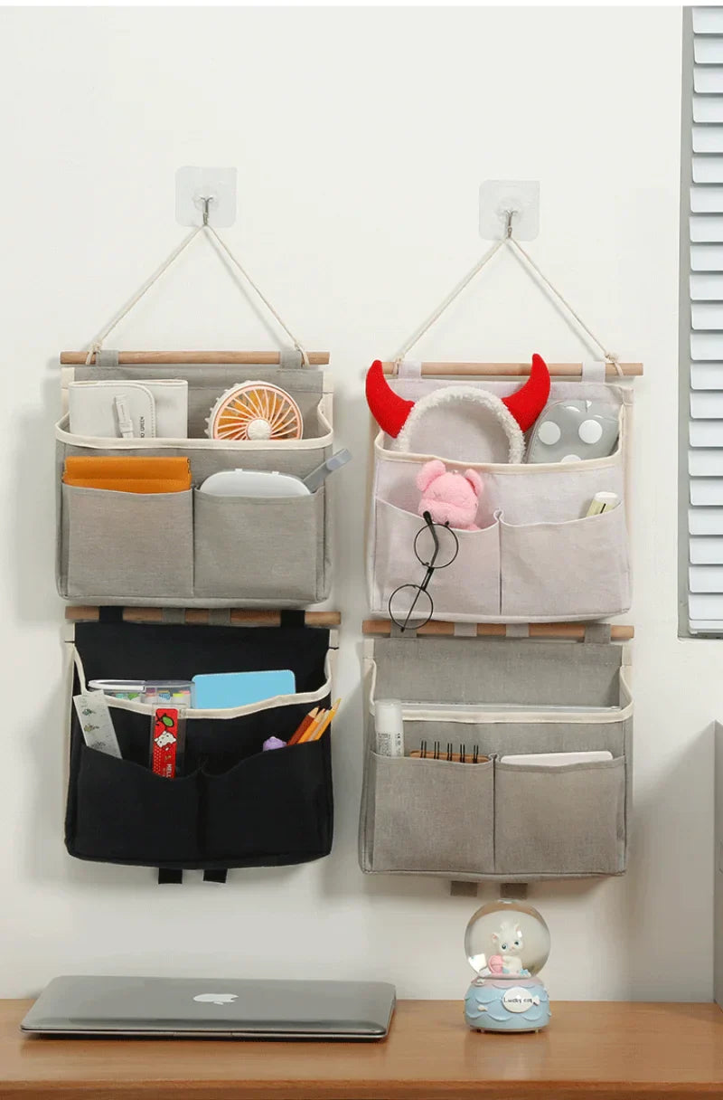 Stowilo Sac mural | Organisateur suspendu étanche | Coton-Lin | Pour sous-vêtements et petits objets