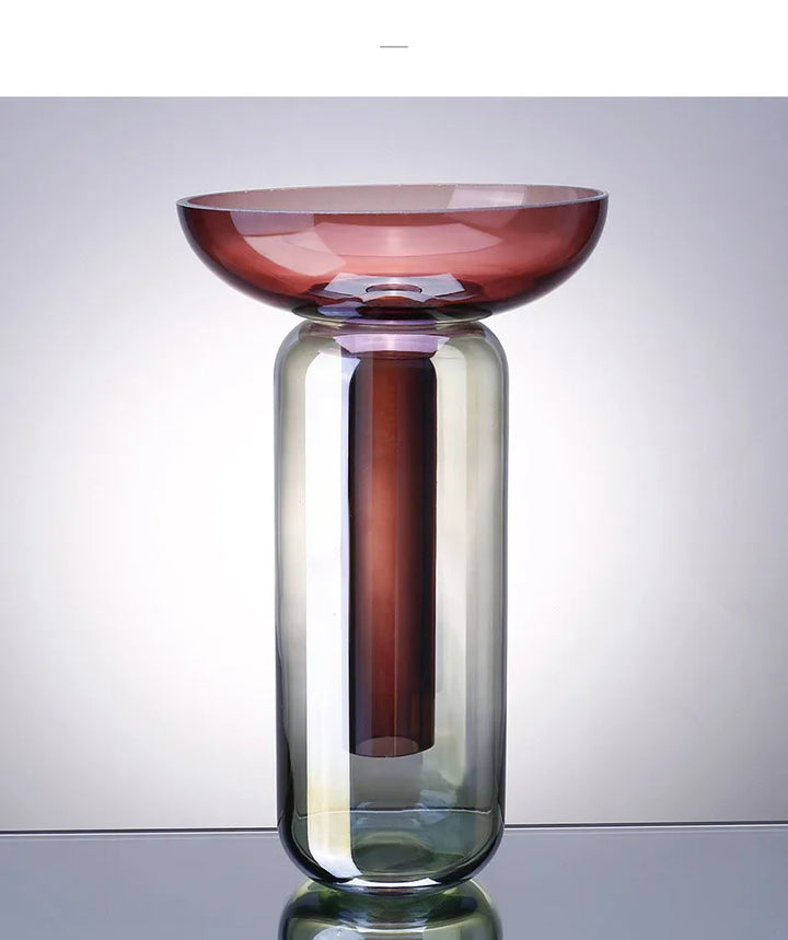 Aurelia | Vase en verre avec dégradé de couleurs | Amovible & Moderne | Pour fleurs coupées & fleurs artificielles