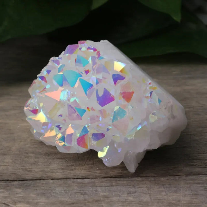Groupe de Cristaux en Pierre Naturelle CrystalAura | Cristal Brut Blanc | Pierre de Décoration & de Guérison | env. 3–6 cm