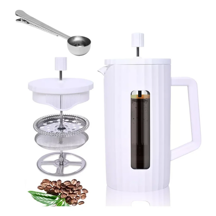 BrewVista | Presse Française à Café | 600 ml | Verre Borosilicate & Filtre en Acier Inoxydable | Pour la Maison & en Plein Air