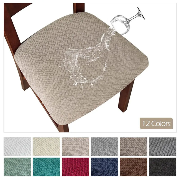 CasaLino | Housses de siège de chaise imperméables | Élastiques et lavables | Design à carreaux | 4 variantes | Pour cuisine et salle à manger