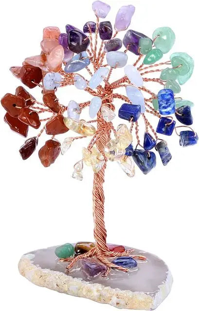 Arbre de Cristal Arbre de Vie | Décoration en Pierre Semi-Précieuse | Arbre de Chance & Feng Shui | 12 cm