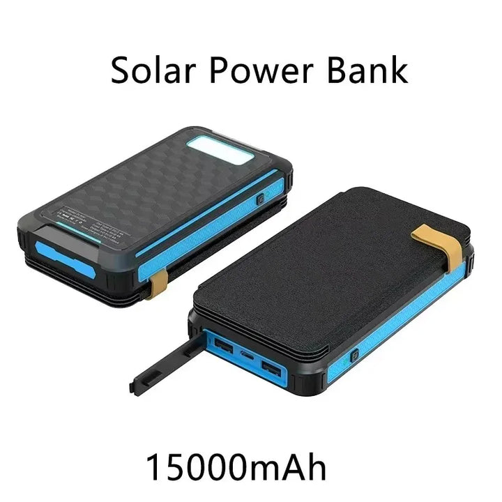 Powerbank Solaire SunCharge Fold | Panneau Solaire Pliable & Sortie USB | Étanche & Adapté pour l'Extérieur | Pour Téléphone, Camping & Voyages